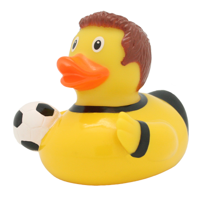 Pato de futebol amarelo