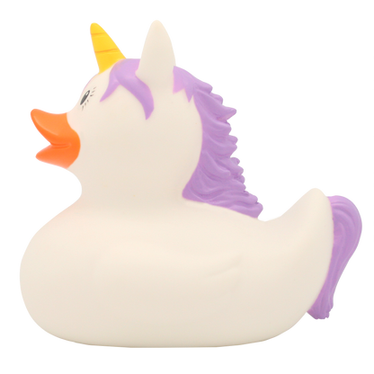 Pato de unicornio blanco