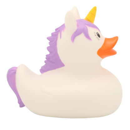 Pato de unicornio blanco