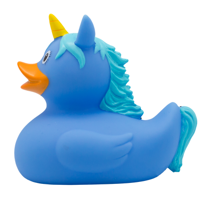 Blue unicorn duck