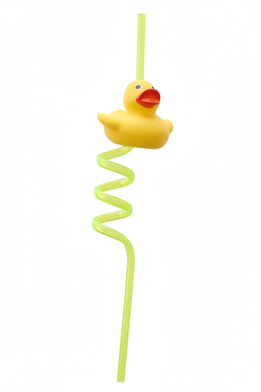 Yellow duck straw