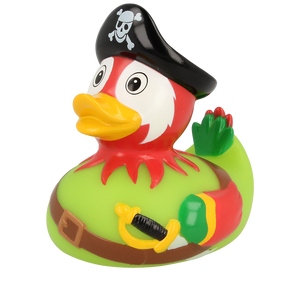 Ente Pirat mit Papagei