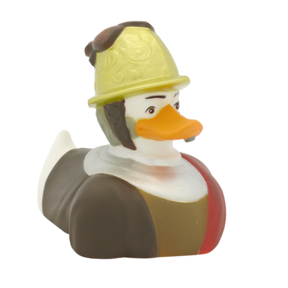 Duck man in the golden helmet