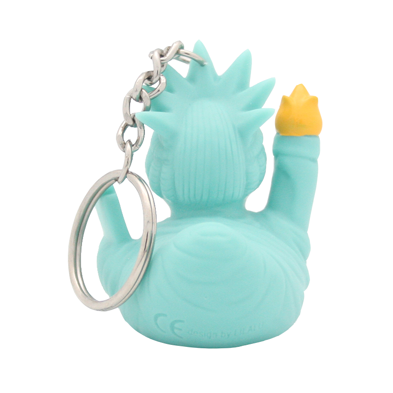 Duck keychain statue of freedom