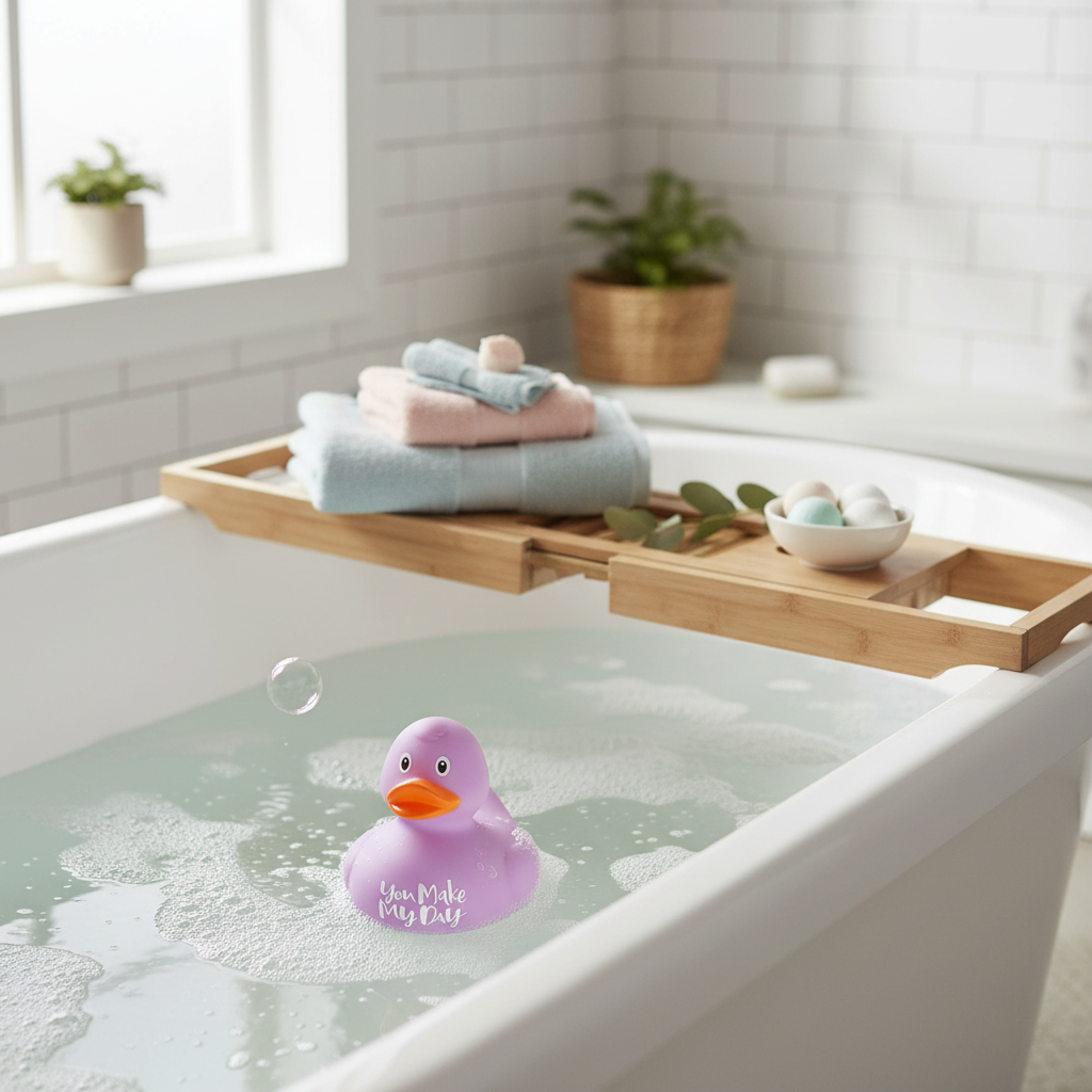 パープルダック「君のおかげで一日が楽しくなったよ」