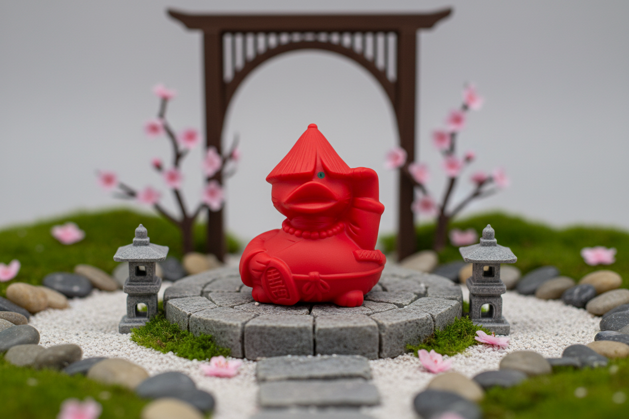 Canard Chat Chanceux Rouge