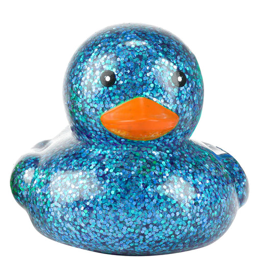 Pato de glitter azul