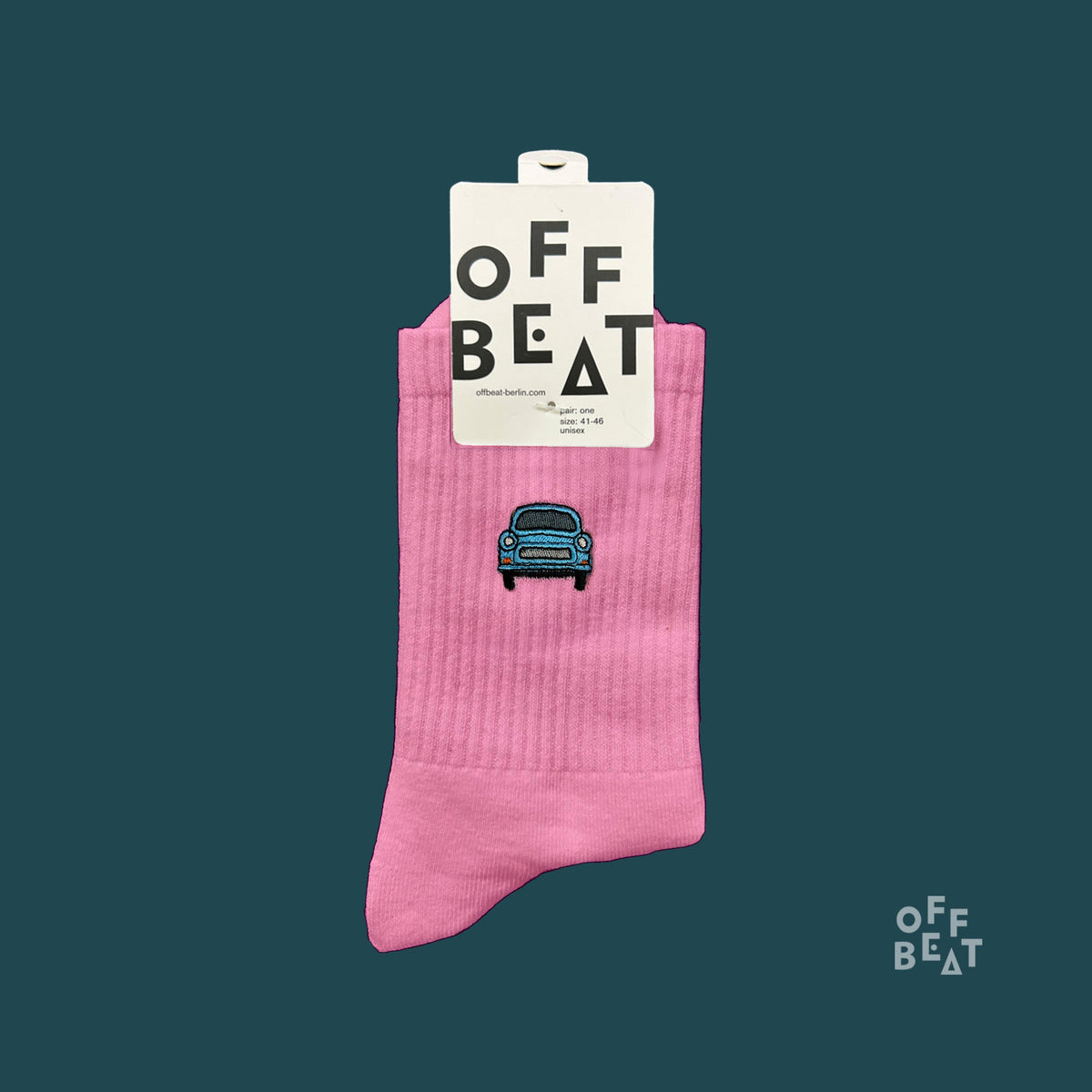 Chaussettes Brodées Voiture Vintage