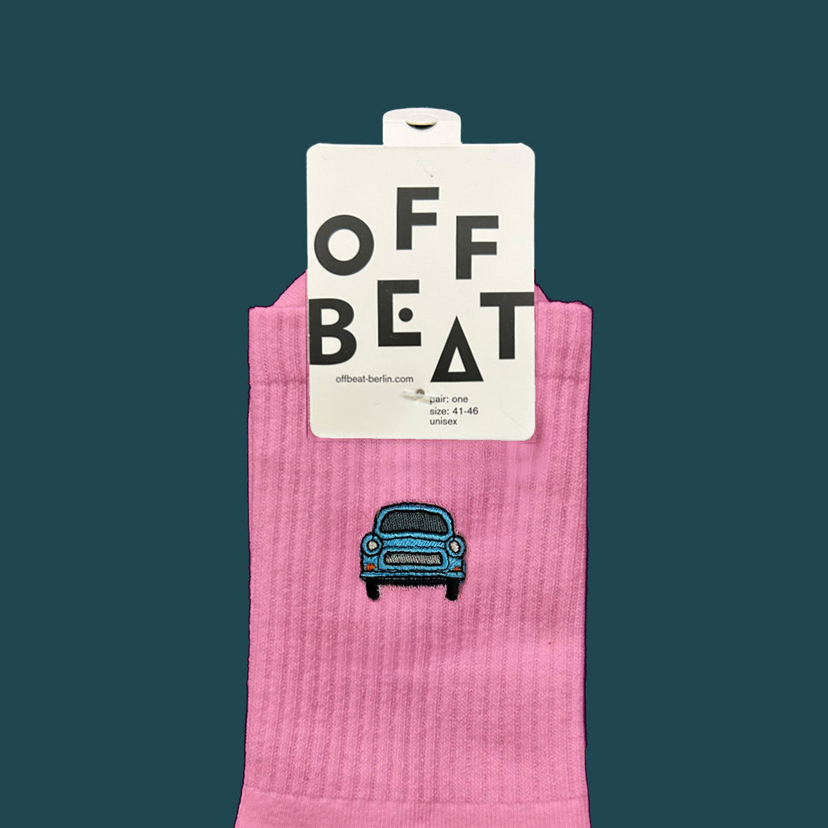 Chaussettes Brodées Voiture Vintage
