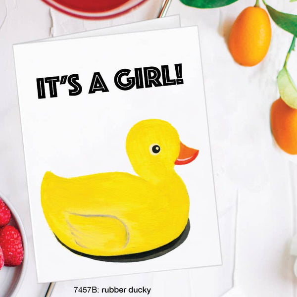 Carte de Naissance Fille Canard