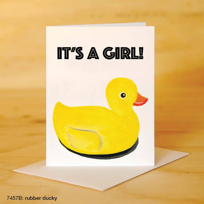 Tarjeta de nacimiento de Duck Girl