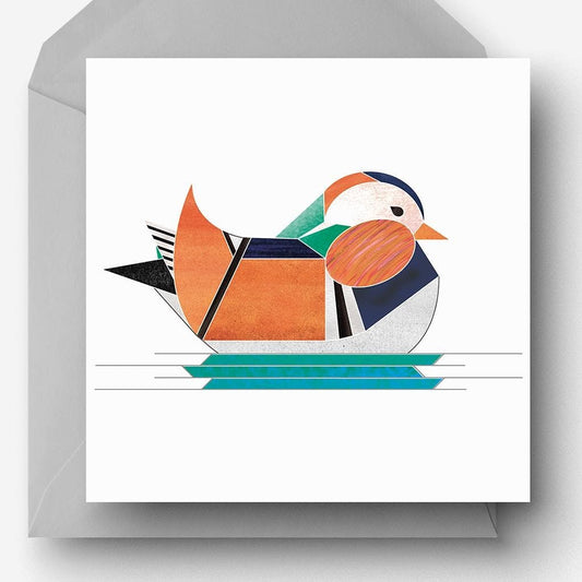 Tarjeta de felicitación de Mandarin Duck