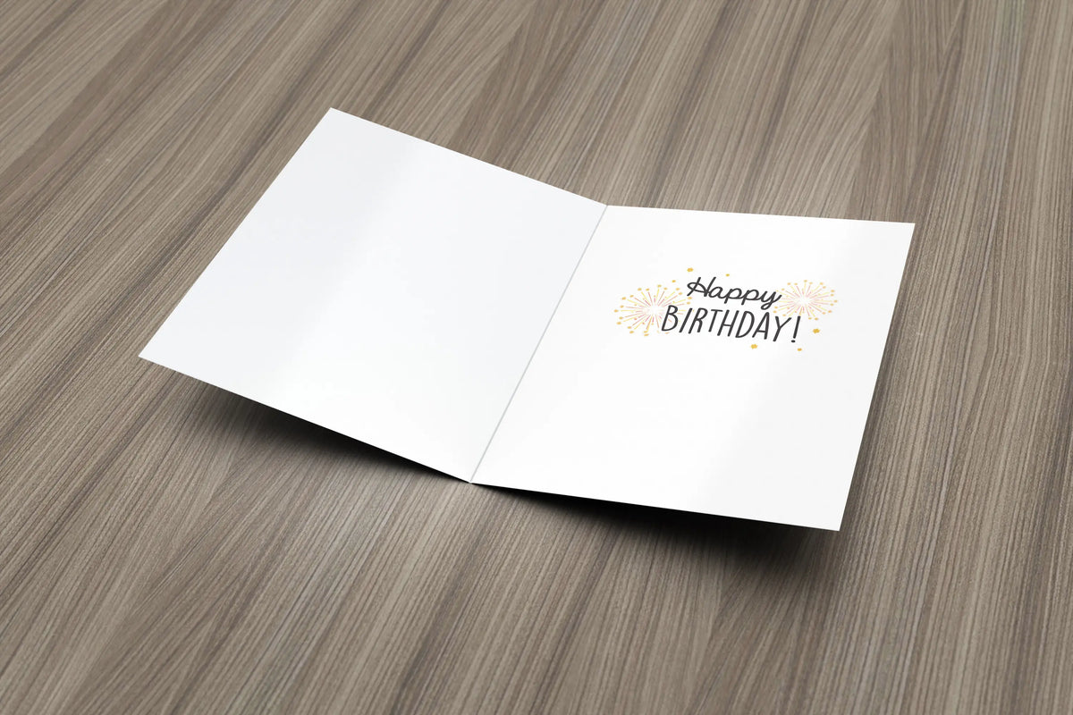 Tarjeta de cumpleaños del gato de la suerte