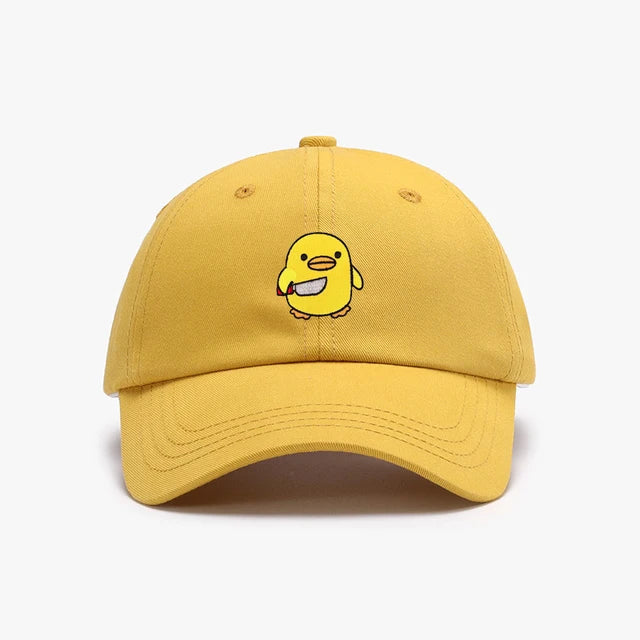 Casquette Canard Jaune Couteau Brodé