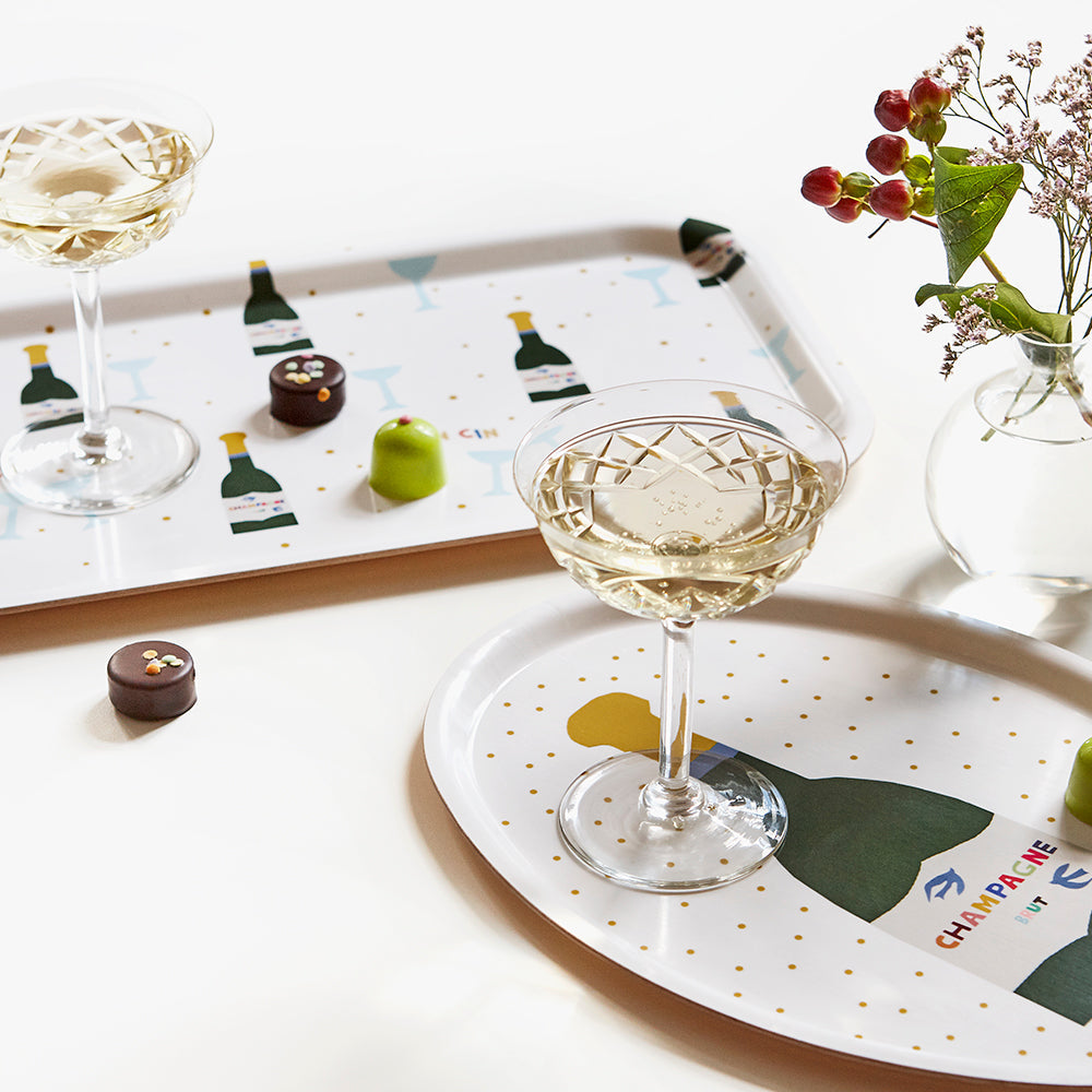 CHAMPAGNE Rectangular Serving Tray - 43x22 cm
