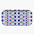 Pink/Grass CHECKER MIX Rectangular Serving Tray - 43x22 cm