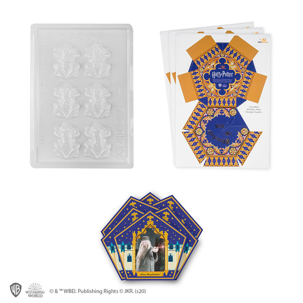 Chocolate Frog Mould + 12 magical cards + 6 Chocolate Frog boxes (new edition)