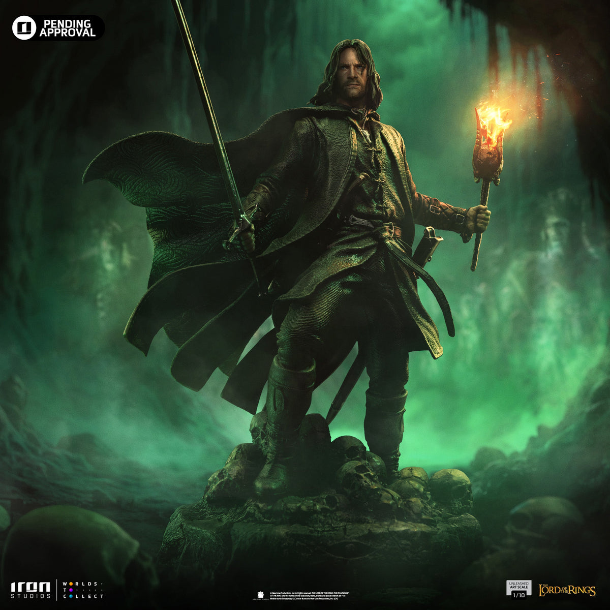 Statue Aragorn Unleashed - The Lord of the Rings - Art Scale 1/10