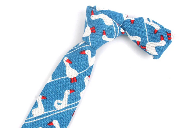 Corbata de pato blanca