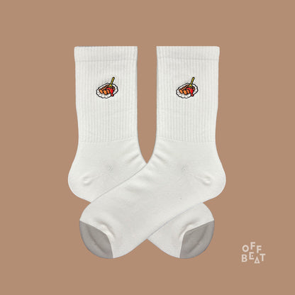 Chaussettes Brodées Currywurst de Hambourg