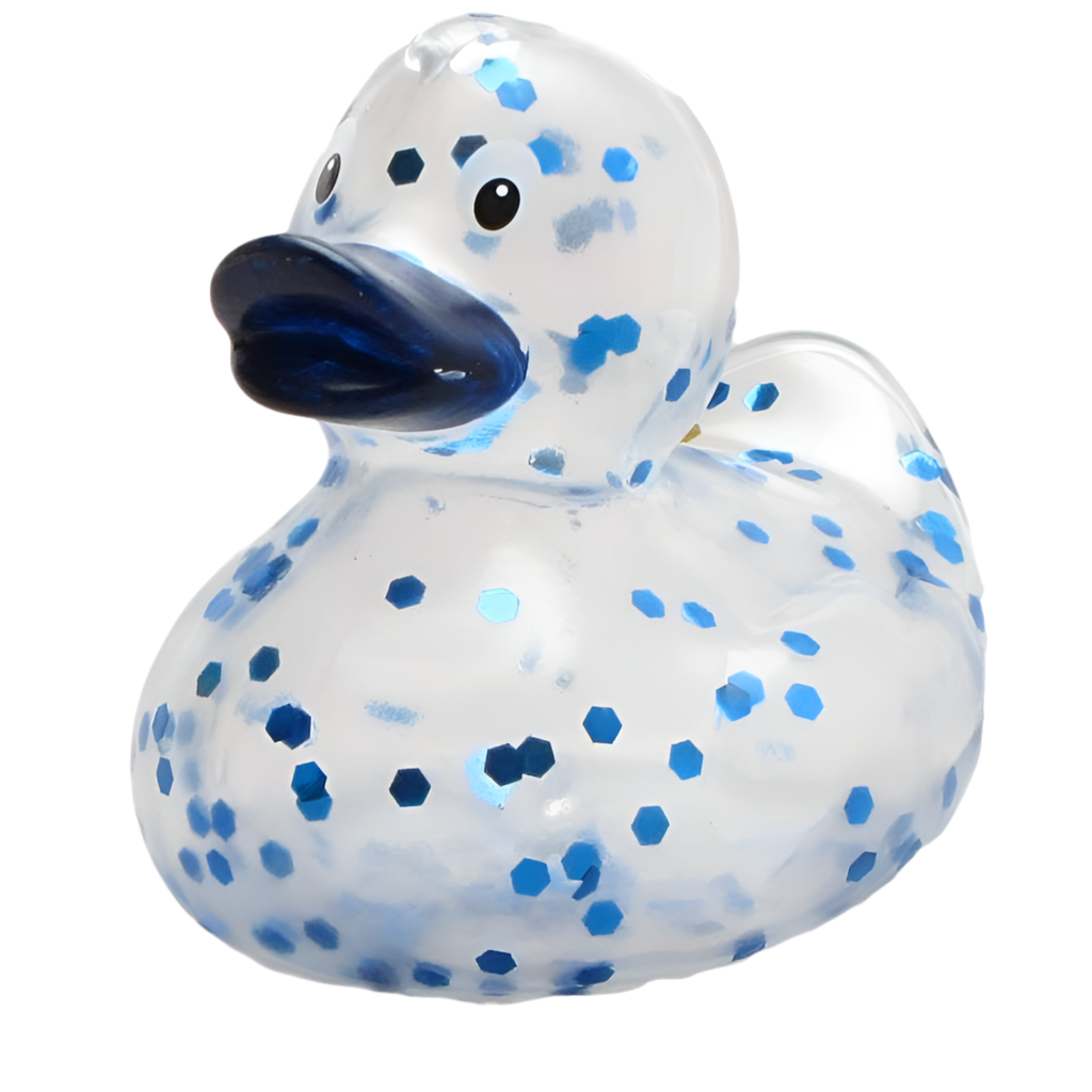 Blue Glitter Duck
