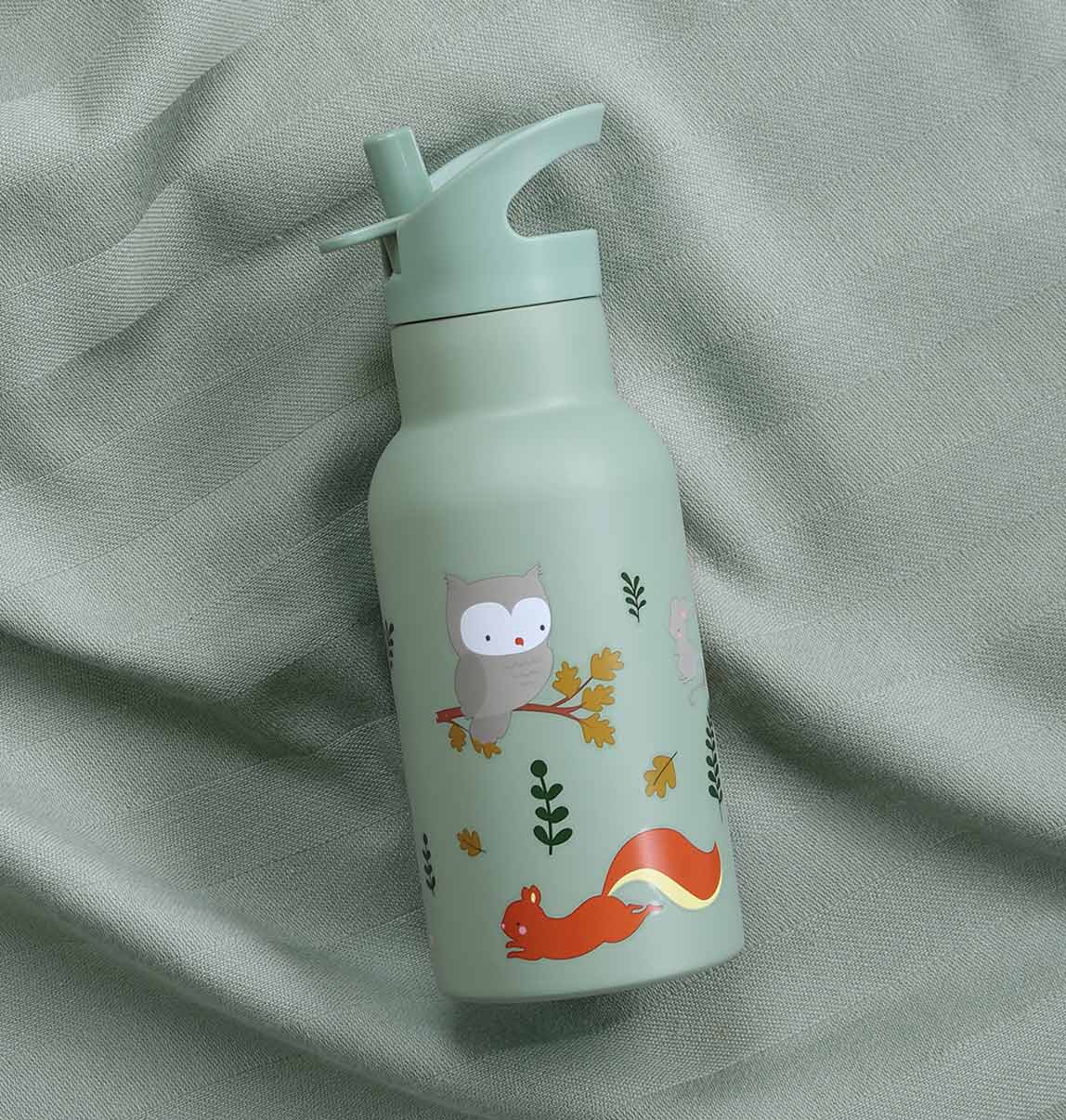 Gourde enfant en inox - Amis de la forêt – vue 2 – A Little Lovely Company