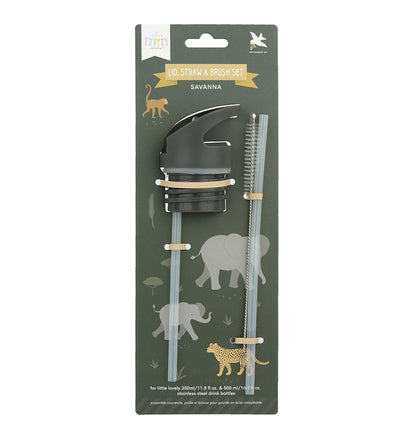 Kit bouchon, paille et goupillon - Savane – vue 3 – A Little Lovely Company