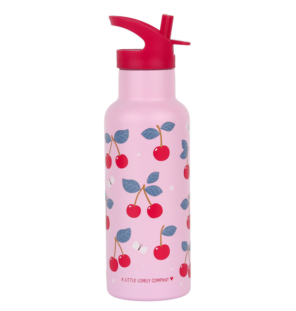 Gourde XL en inox - Cerises