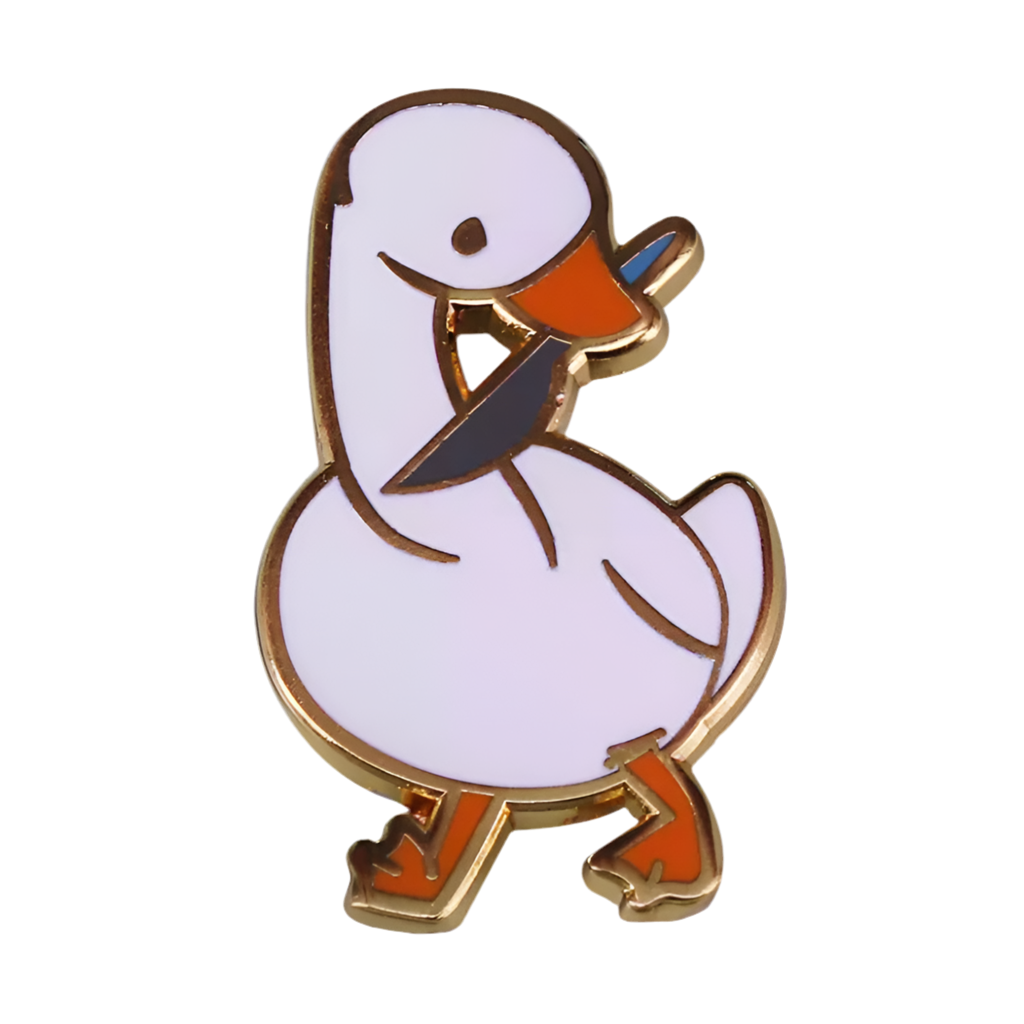 Pin de cuchillo de pato blanco
