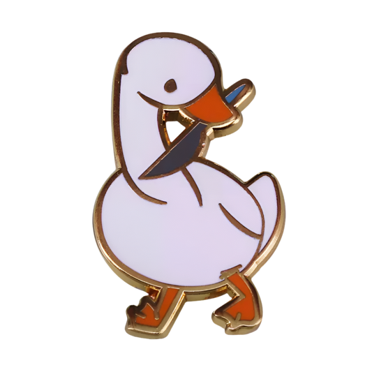 Pin's Canard Blanc Couteau