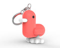 Neon Red Duck Keyring