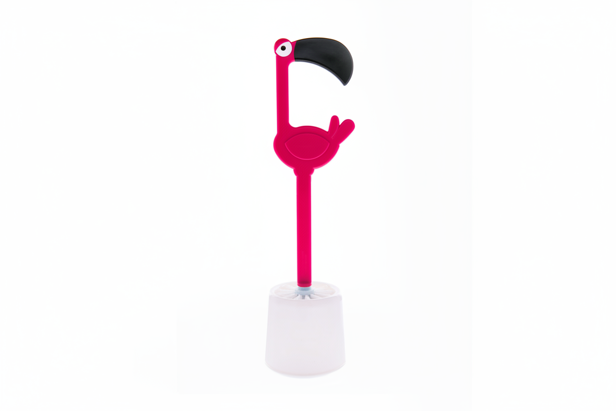 Brosse WC Flamant Rose