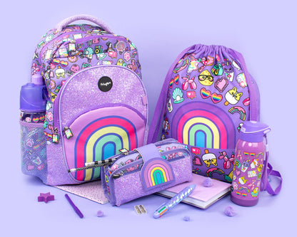 Sac à cordon avec bandoulière – arc-en-ciel Smile