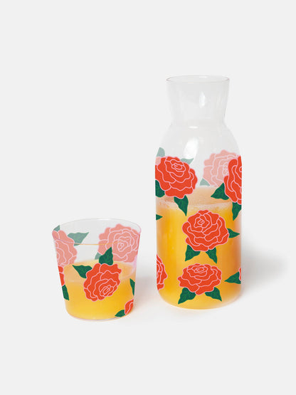 Rose Jar & Glass