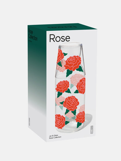 Rose Jar & Glass