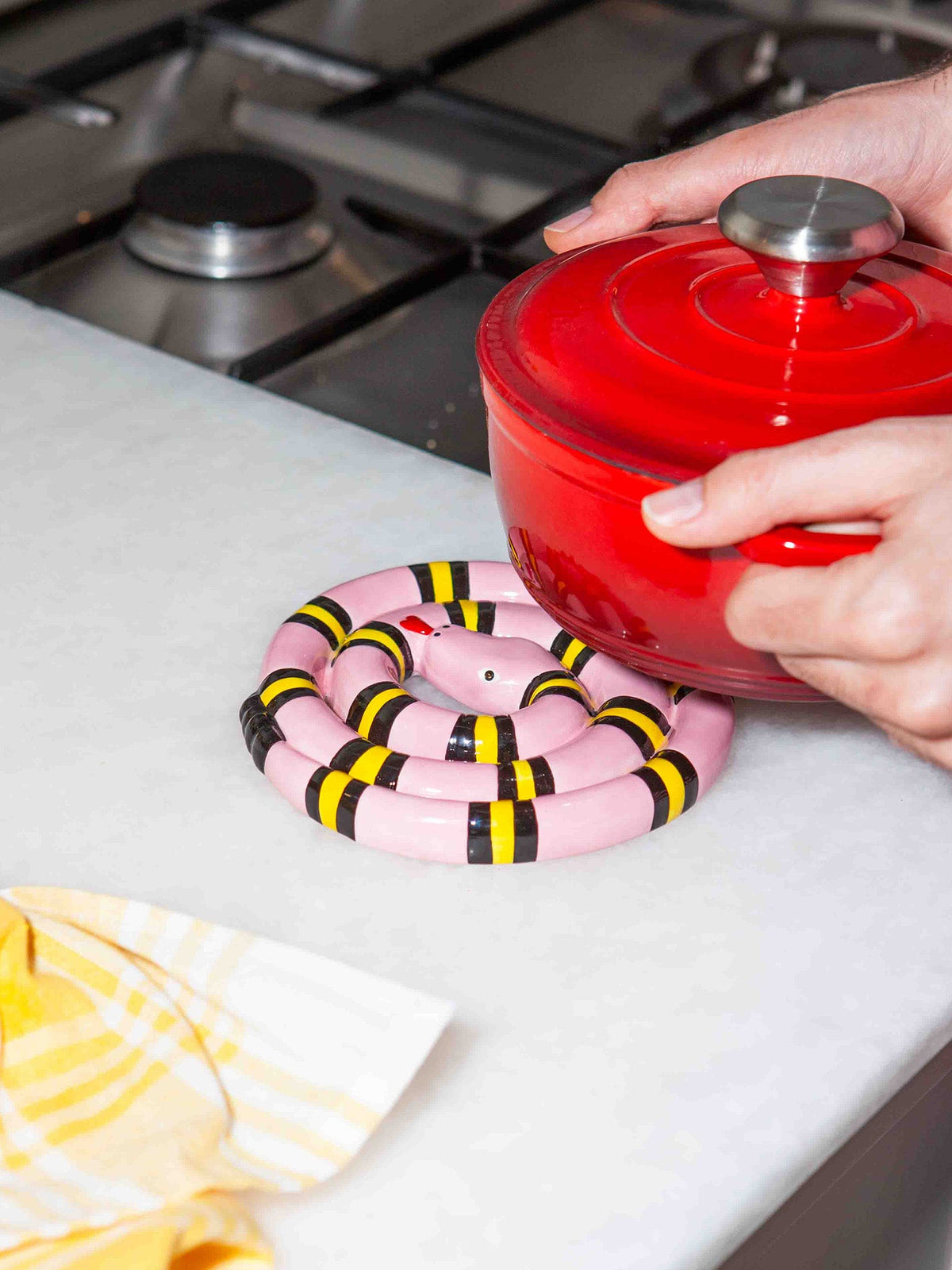 Snake Trivet Pink