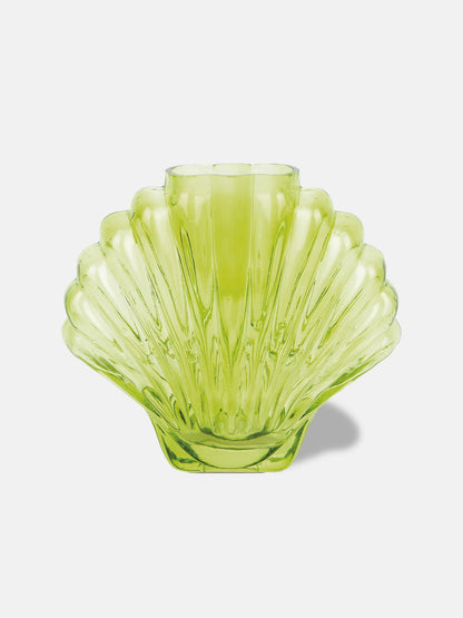 貝殻の花瓶 グリーン
