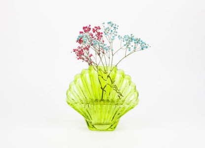 貝殻の花瓶 グリーン