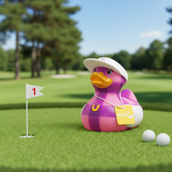 Anatra che gioca a golf