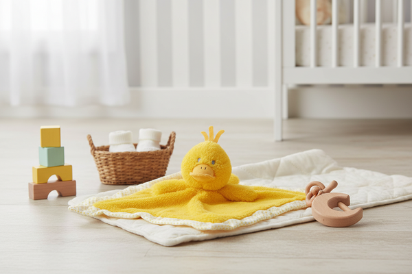 Peluche a forma di anatra gialla