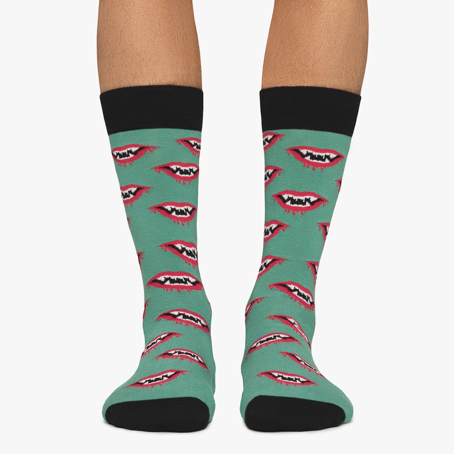 Chaussettes Dracula Fangs - Turquoise