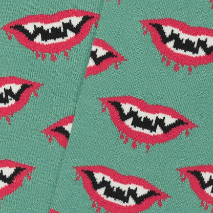 Chaussettes Dracula Fangs - Turquoise