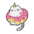 Broche donut de gato unicórnio