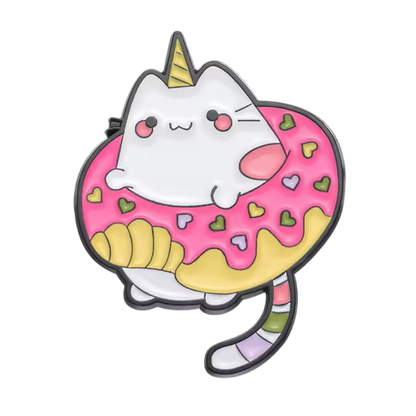 pins chat licorne donuts