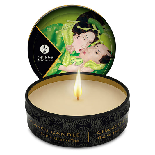shunga massage candle zenitude exotic green tea 30 ml