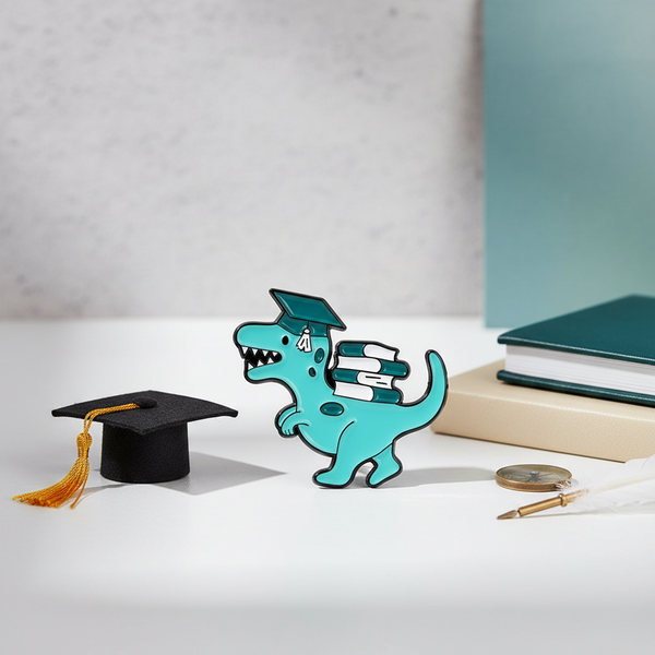 Pin's T-rex Bibliophile