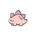 Pin de estegosaurio kawaii