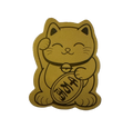 Adesivo gatto fortunato d'oro