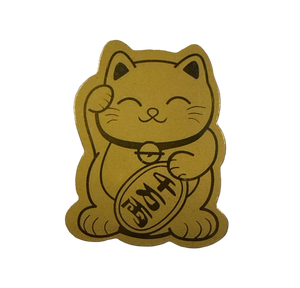 Adesivo gatto fortunato d'oro