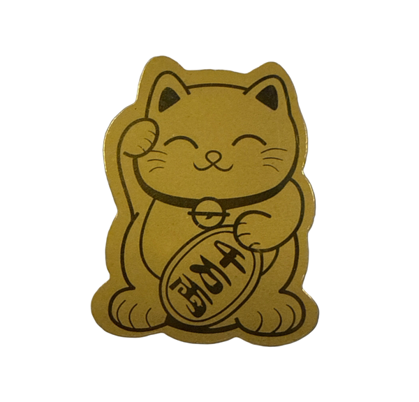 Adesivo gatto fortunato d'oro